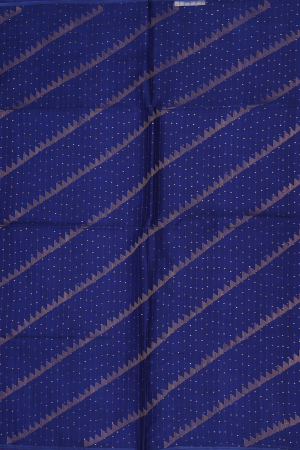 Bailu Silk Saree In Oxford Blue With Diagonal Design