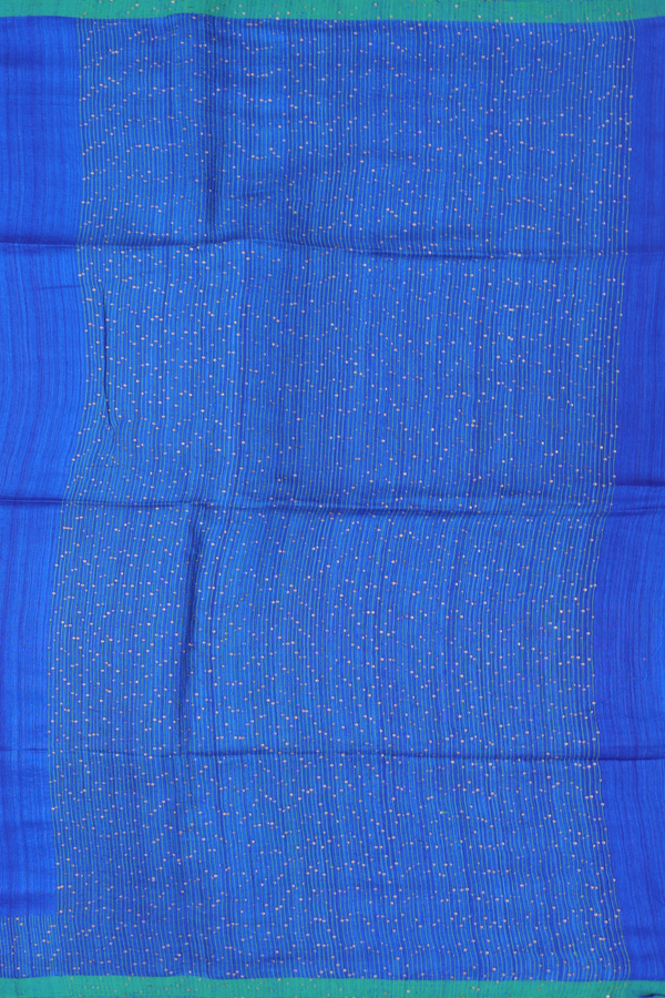 Bailu Silk Saree In Blue With Floral Design