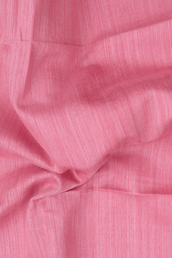Bailu Silk Saree In Pink With Contrast  Border
