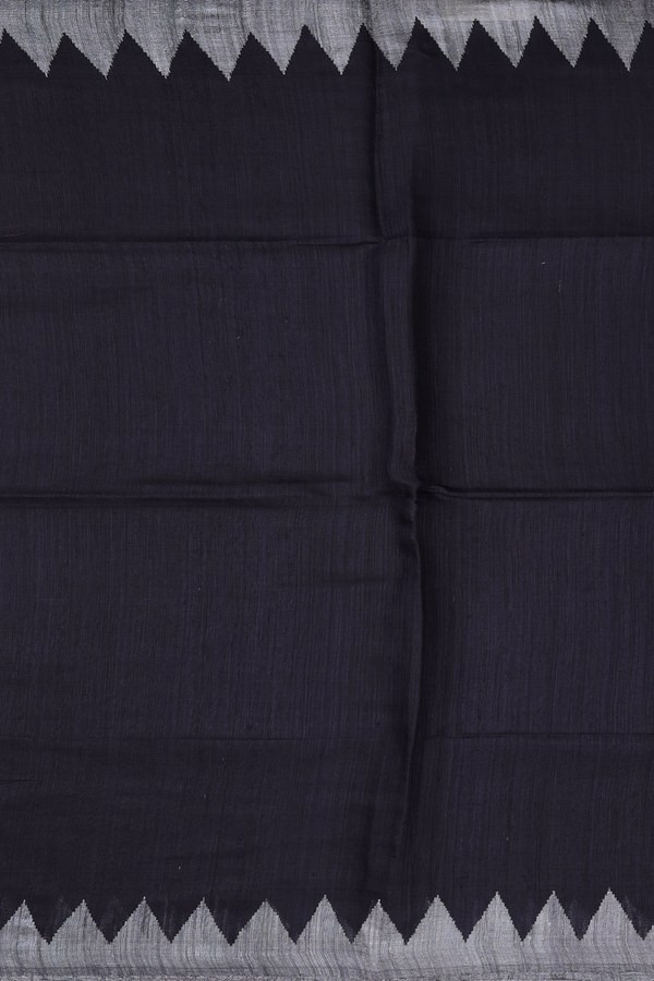 Bailu Silk Saree In Black With Contrast Border
