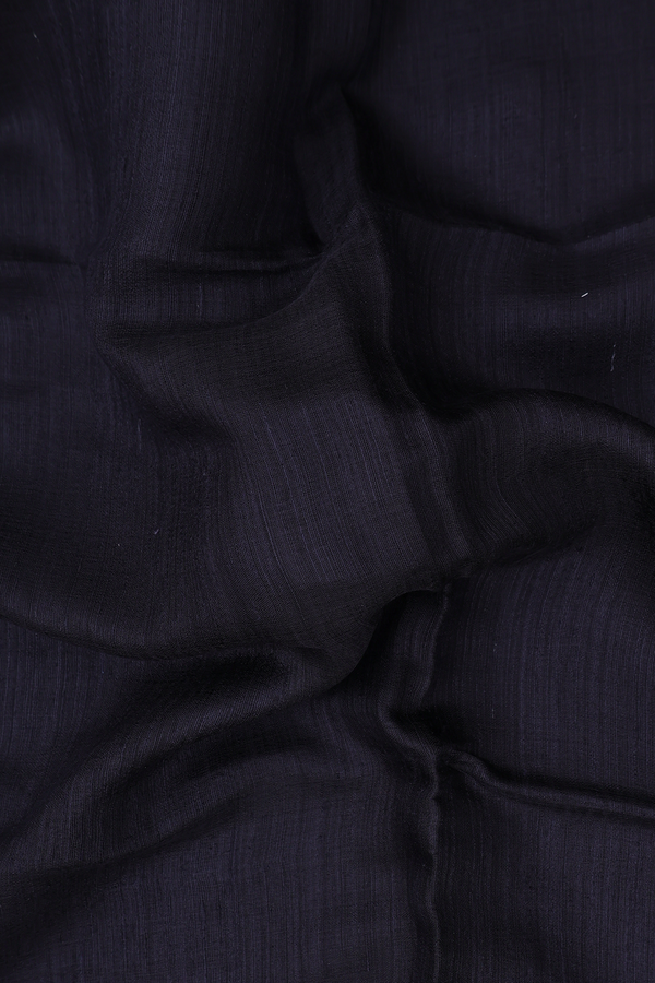 Bailu Silk Saree In Black With Contrast Border