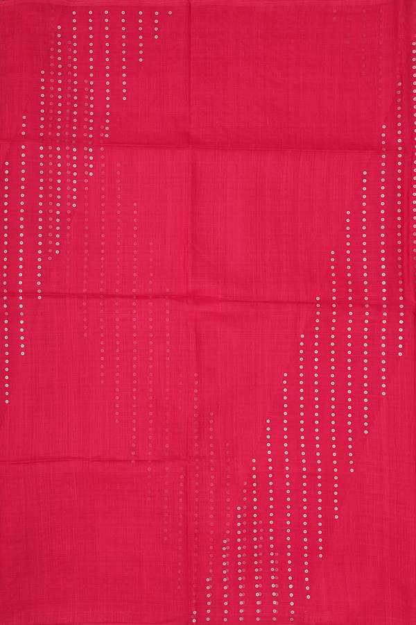 Bailu Silk Saree In Scarlet Red With Chamki Work