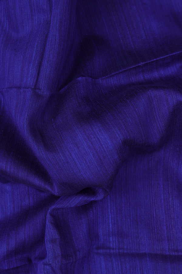 Bailu Silk Saree In Royal Blue With Floral Border
