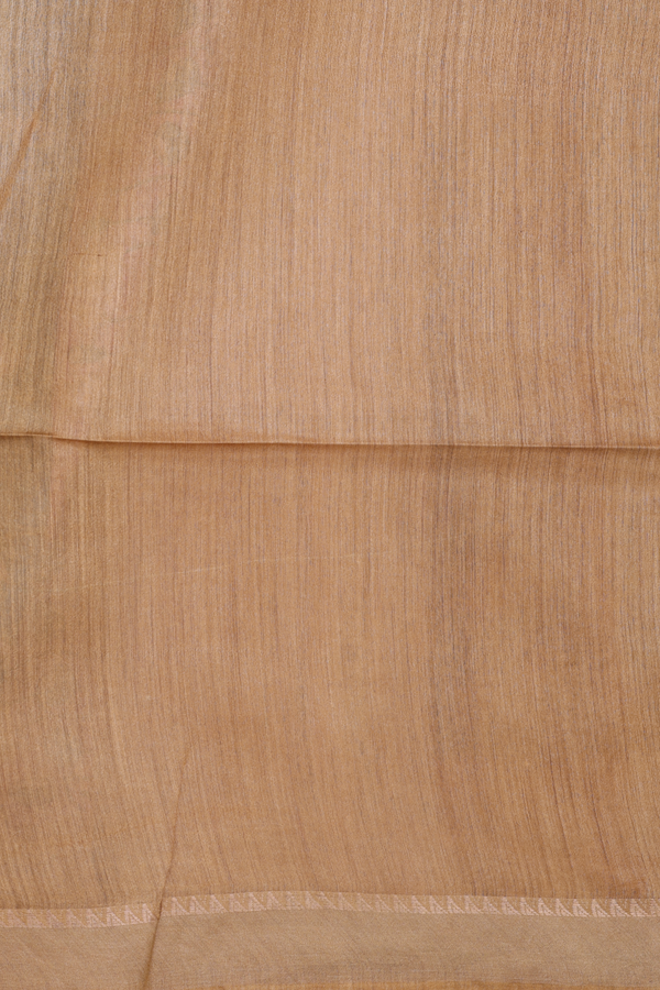 Tussar Silk Saree In Pine Green With Cow Motifs