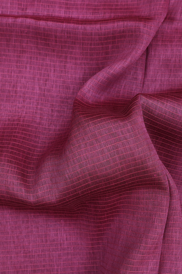 Tussar Silk Saree In  Berry Purple With Stripes Design