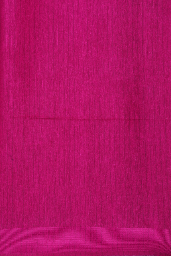 Tussar Silk Saree In Mulberry With Threadwork Border