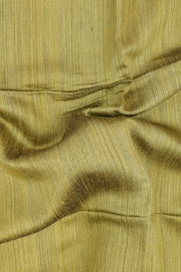 Bailu Silk Saree In Pear Green With Zari Border