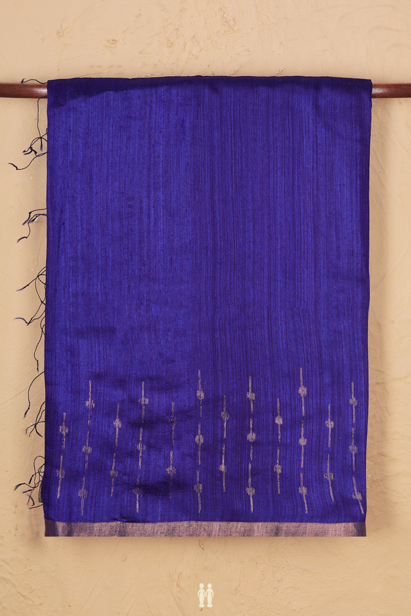 Bailu Silk Saree In Royal Blue With Zari Border