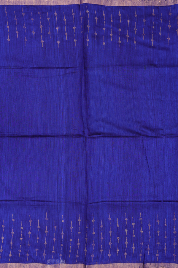 Bailu Silk Saree In Royal Blue With Zari Border