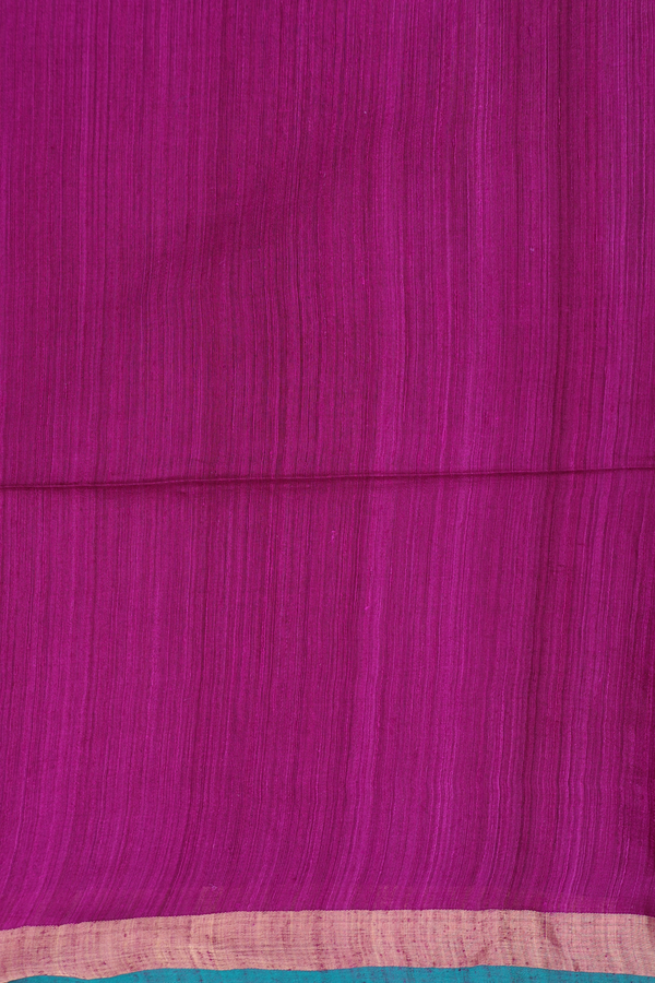 Bailu Silk Saree In Plum Purple With Contrast Border