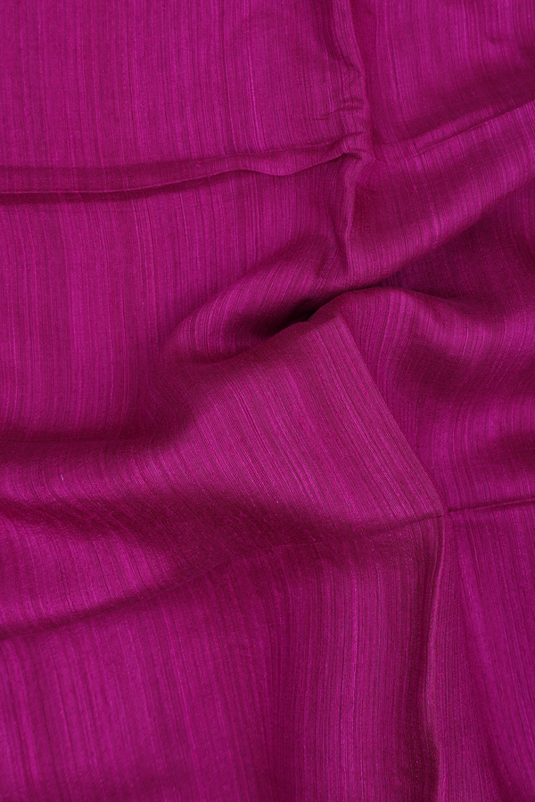Bailu Silk Saree In Plum Purple With Contrast Border