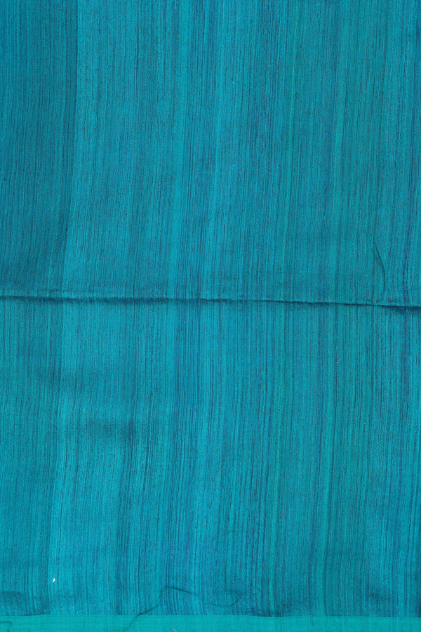Bailu Silk Saree In Peacock Green With Zari Border