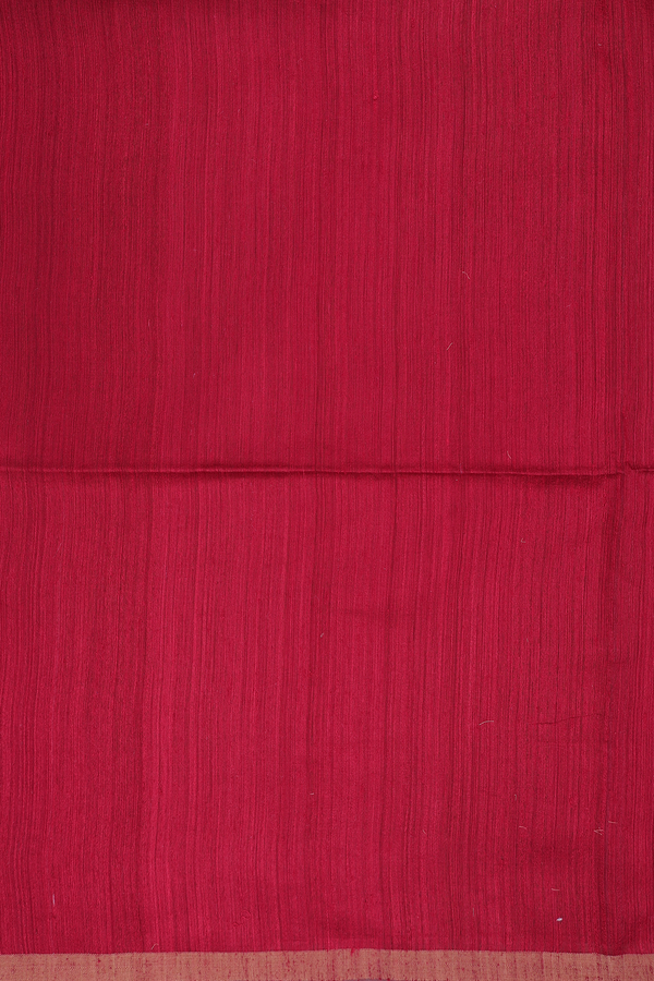 Bailu Silk Saree In Crimson Red With Zari Border