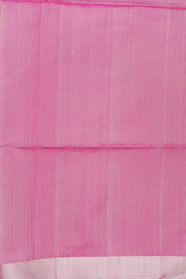 Soft Silk Saree In Rani Pink With Temple Border