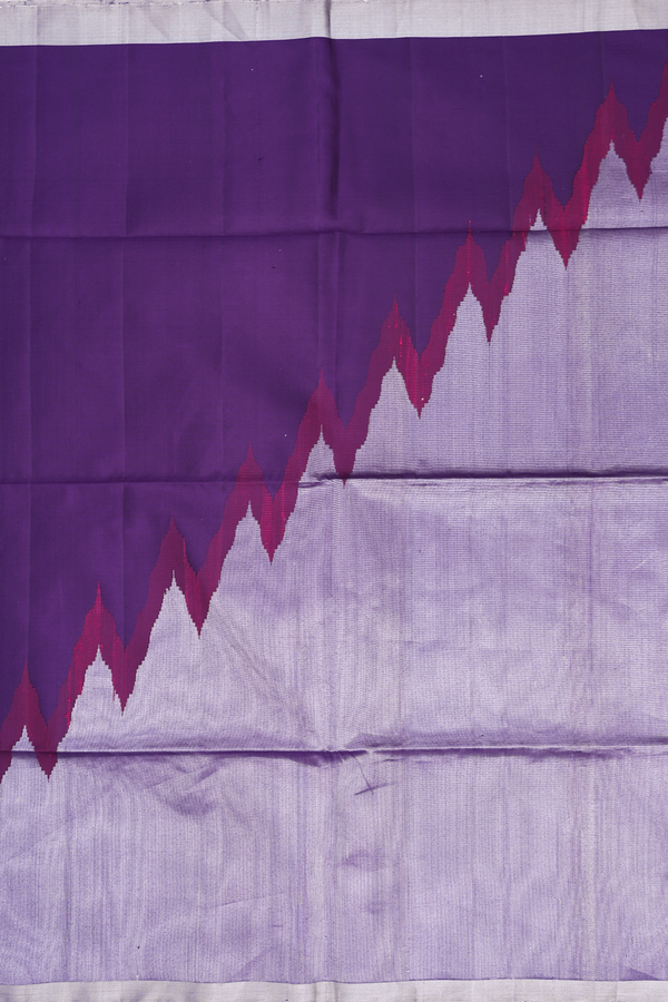 Soft Silk Saree In Royal Purple With Temple Border