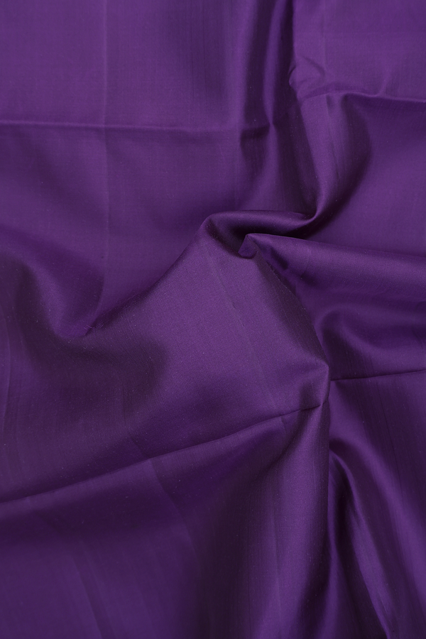 Soft Silk Saree In Royal Purple With Temple Border