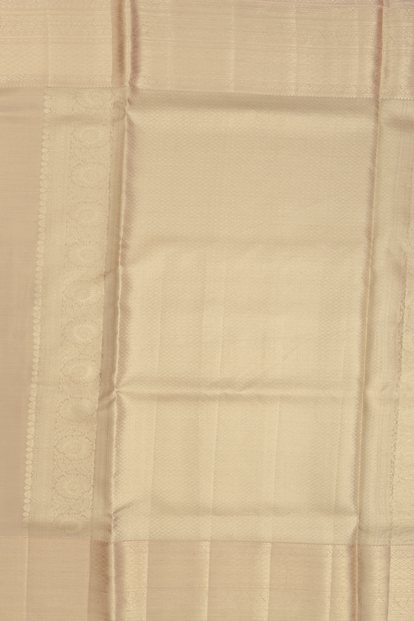 Kanchipuram Silk Saree In Tissue Gold With Floral Design
