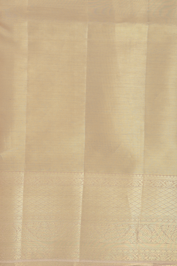 Kanchipuram Silk Saree In Tissue Gold With Floral Design