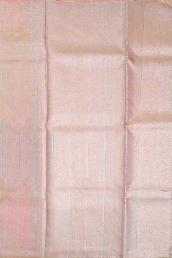 Kanchipuram Silk Saree In Gold Tissue With Triangle Design