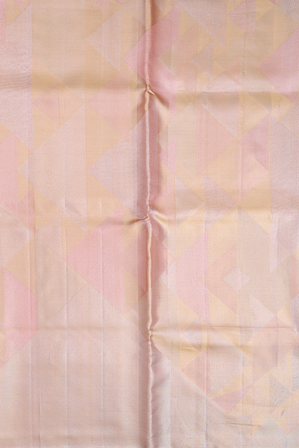 Kanchipuram Silk Saree In Gold Tissue With Triangle Design