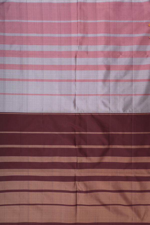 Soft Silk Saree In Multicolor With Half And Half Design