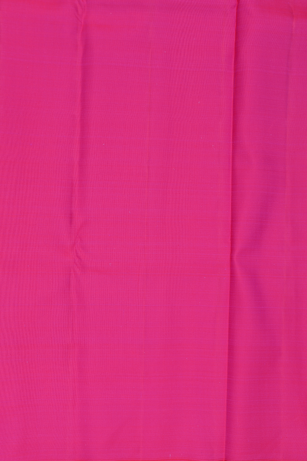 Kanchipuram Silk Saree In Tissue Pink With Rising Border