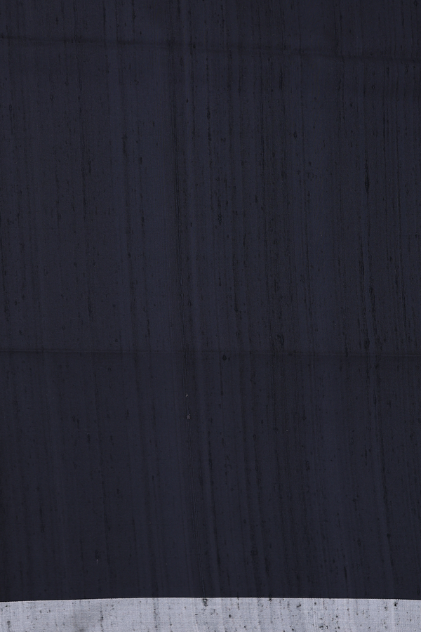 Soft Silk Saree In Elephant Grey With Contrast Border