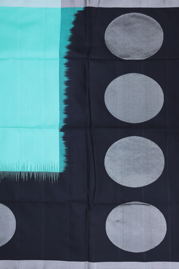 Soft Silk Saree In Plain Mint Green With Contrast Border
