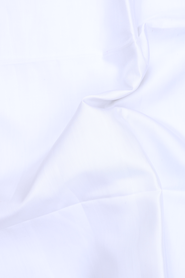 Soft Silk Saree In Plain White With Contrast Border