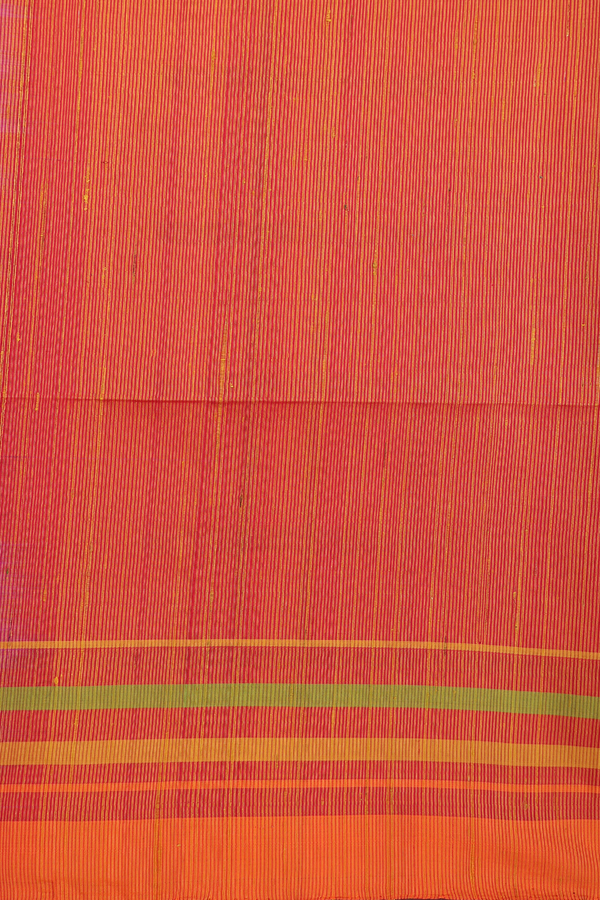 Soft Silk Saree In Scarlet Red With Checks Border