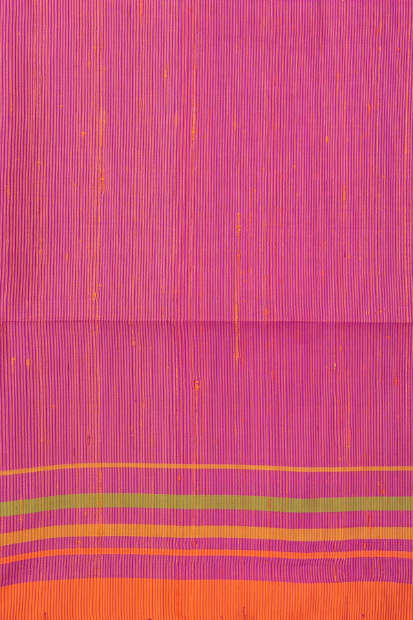 Soft Silk Saree In Plain Purple Rose With Contrast Border