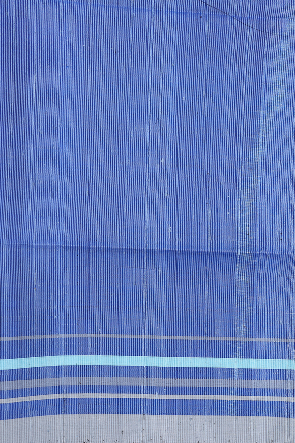 Soft Silk Saree In Royal Blue With Checks Border