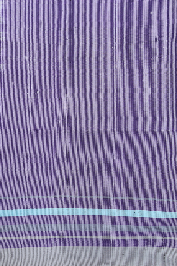 Soft Silk Saree In Indigo Violet With Checks Border