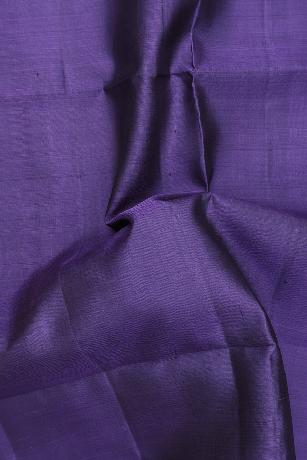 Soft Silk Saree In Indigo Violet With Checks Border