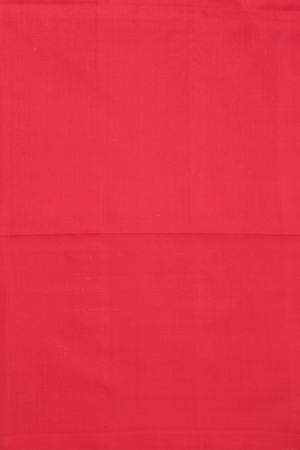 Soft Silk Saree In Chilli Red With Geometric Design
