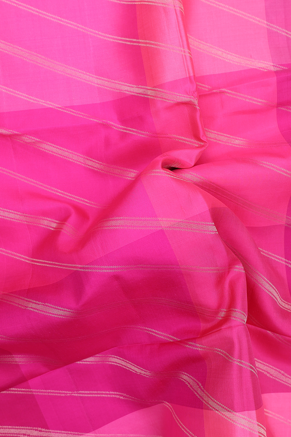 Soft Silk Saree In Shades Of Pink With Checks Design