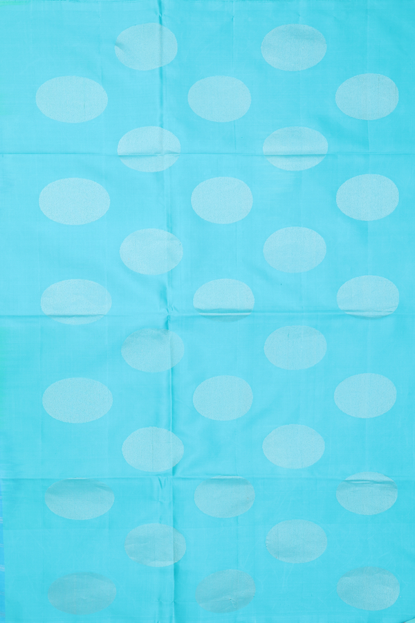 Soft Silk Saree In Green And Blue With Checks Design