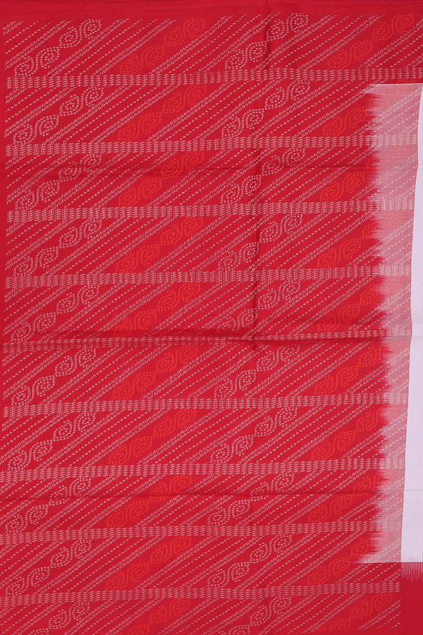 Soft Silk Saree In White With Zari Buttas
