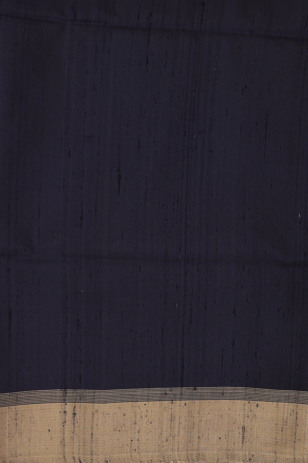 Soft Silk Saree In Black With Tree Design
