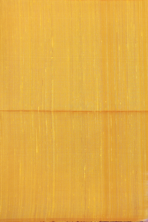 Soft Silk Saree In Mango Yellow With Circle Motifs