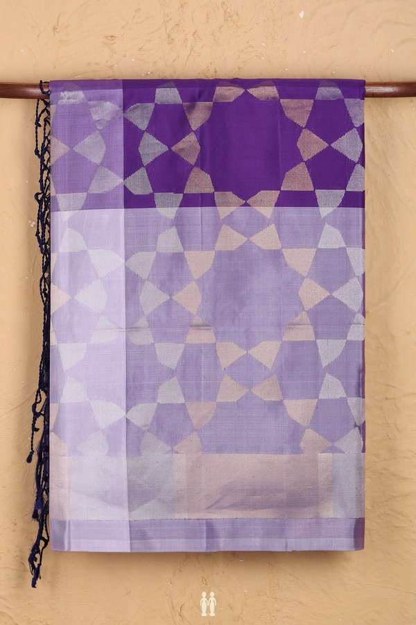 Soft Silk Saree In Tricolor With Allover Design