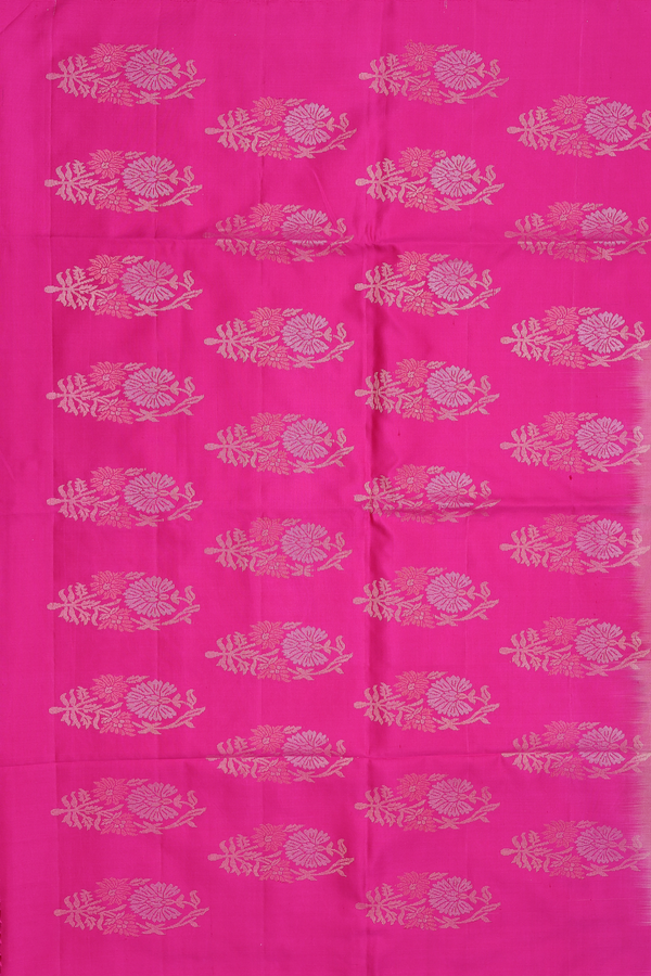 Soft Silk Saree In Shades Of Pink With Chevron Design