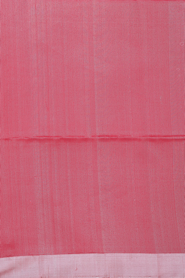 Soft Silk Saree In Scarlet Red With Temple Border