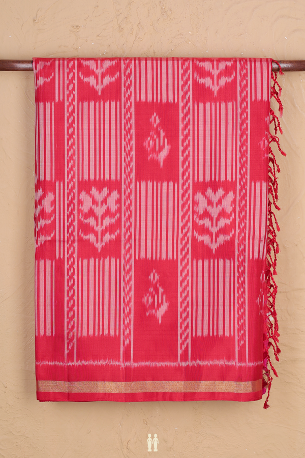 Soft Silk Saree In Red With Allover Design