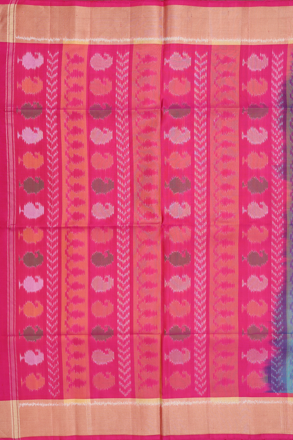 Soft Silk Saree In Blue With Allover Design