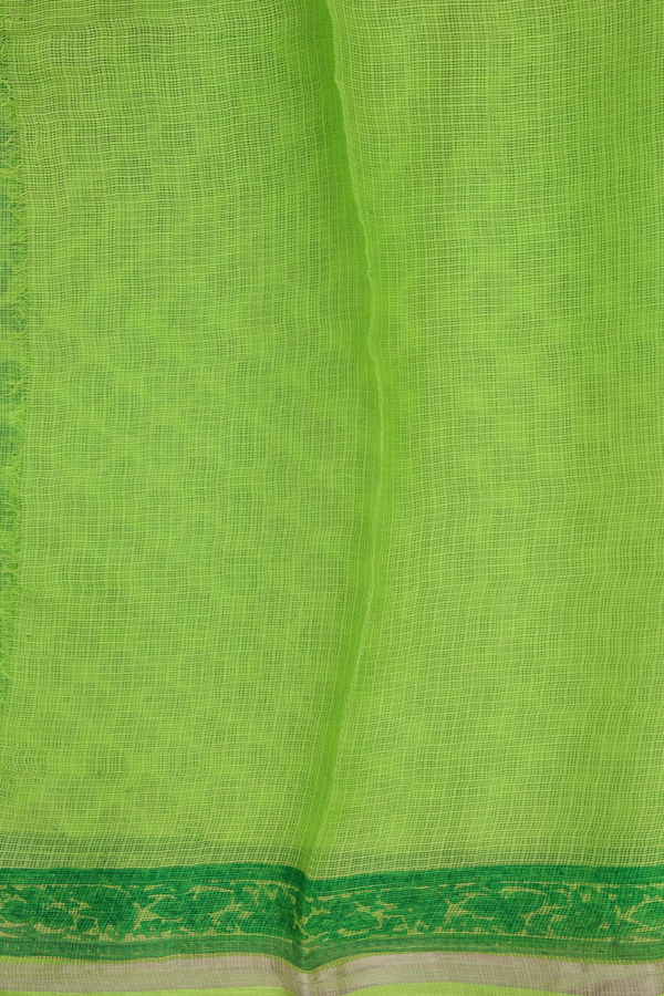 Kota Silk Saree In Green With Floral Printed Design