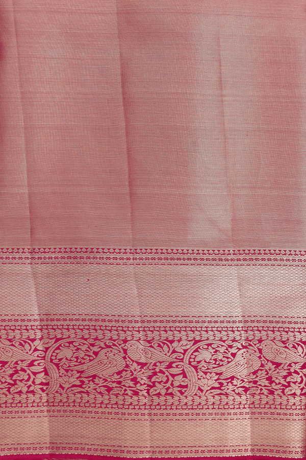 Kanchipuram Silk Saree In Gold Tissue With Floral Design