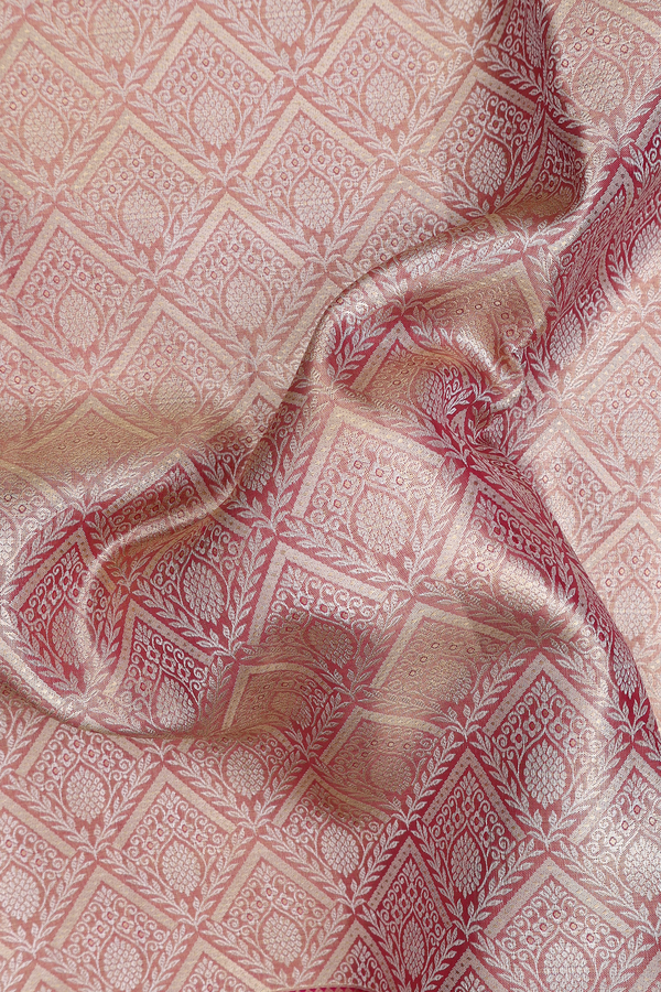 Kanchipuram Silk Saree In Gold Tissue With Floral Design