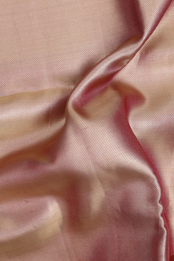 Kanchipuram Silk Saree In Gold With Twill Weave Design