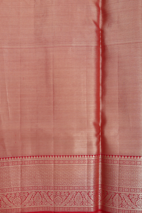 Kanchipuram Silk Saree In Tissue Dual Tone With Allover Design